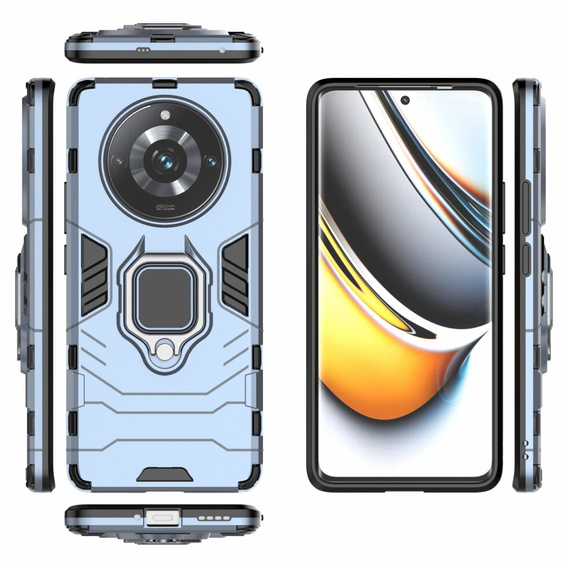 Pouzdro pro Realme 11 Pro / 11 Pro +, Kickstand Ring, modré