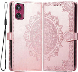 Klopové pouzdro pro Motorola Edge 50 Fusion 5G, Mandala, růžové