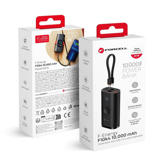 Powerbank Forcell F-Energy 10000 mAh s nabíječkou pro Apple Watch