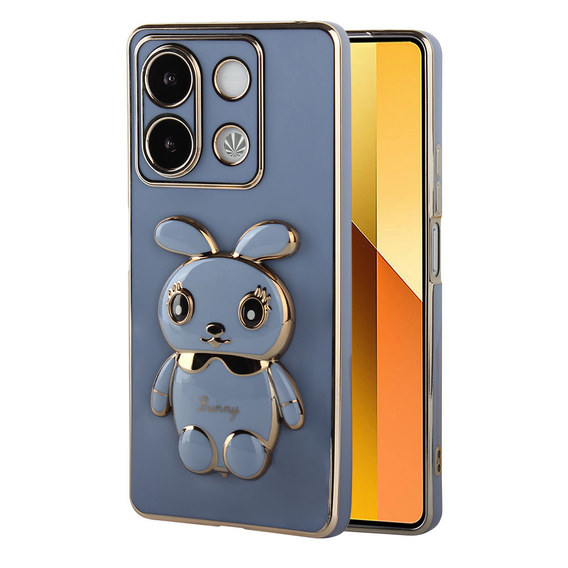 Pouzdro pro Xiaomi Redmi Note 13 5G, Rabbit, modré + 9H tvrzené sklo