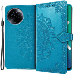 Klopové pouzdro pro Realme 11 5G, Mandala, modré