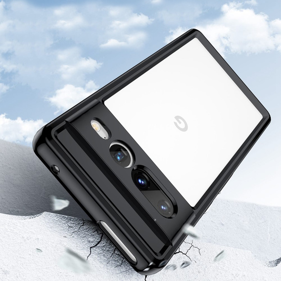 Pouzdro pro Google Pixel 7 Pro 5G, Fusion Hybrid, s ochranou fotoaparátu, transparentní / černé