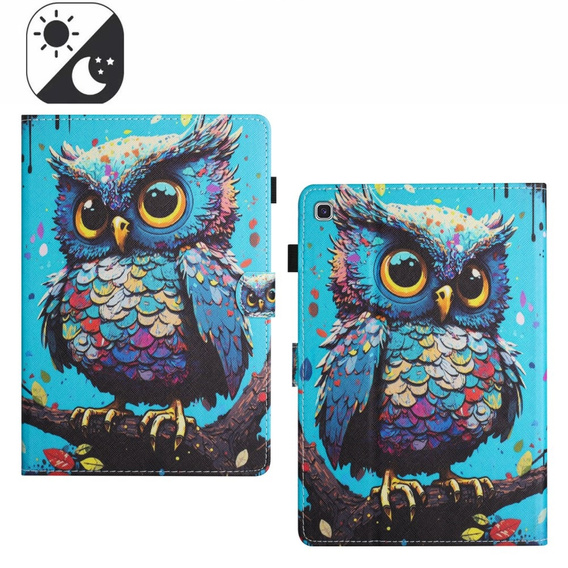 Pouzdro pro Samsung Galaxy Tab A7 Lite, s klopou, owl