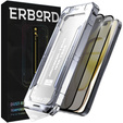 2x Tvrzené sklo pro iPhone 15, ERBORD 9H Easy App Anti-Peep