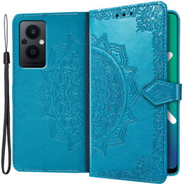 Klopové pouzdro pro Oppo Reno7 Lite, Mandala, modré
