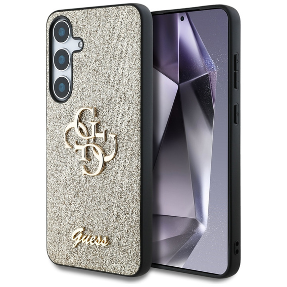 Pouzdro GUESS Fixed Glitter Big 4G Logo pro Samsung Galaxy S25