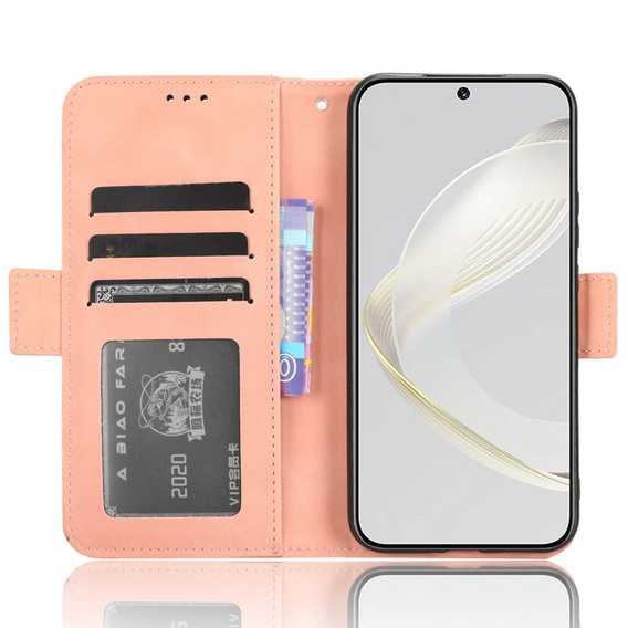 Klopové pouzdro pro Huawei Nova 11, Card Slot, růžové