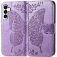 Klopové pouzdro pro Samsung Galaxy S25 FE, Butterfly, fialové