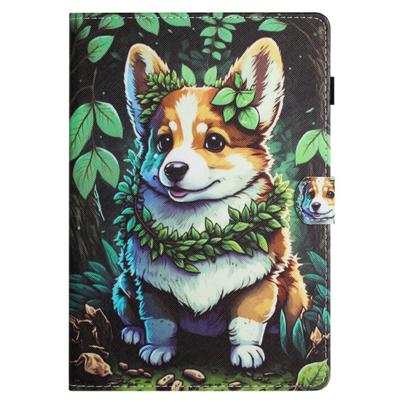 Pouzdro pro Lenovo Tab M10 Plus TB-X606F, s klopou, corgi dog