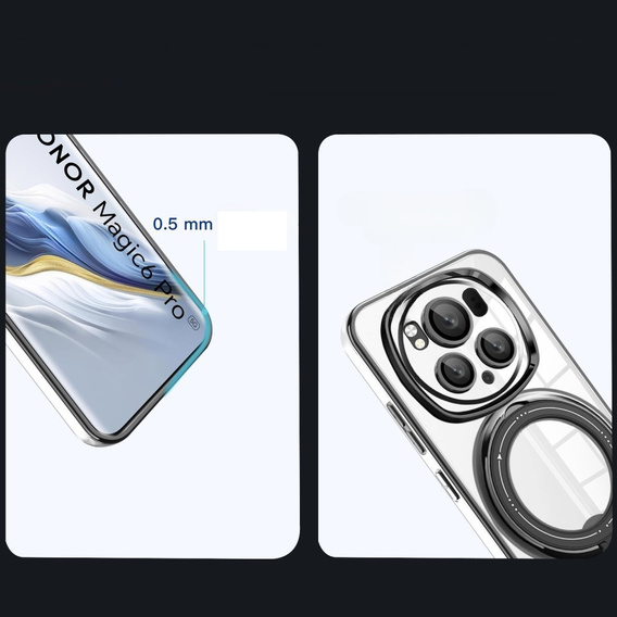 Magnetické pouzdro pro Honor Magic 6 Pro 5G, pro MagSafe, černé