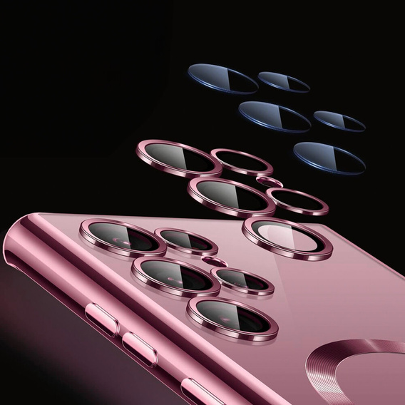 Pouzdro pro Samsung Galaxy S23 Ultra, MagSafe Hybrid, růžové rose gold