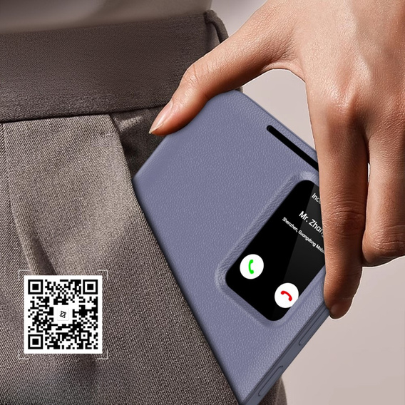 Flipové pouzdro pro Samsung Galaxy A55 5G, Smart View Wallet, fialové