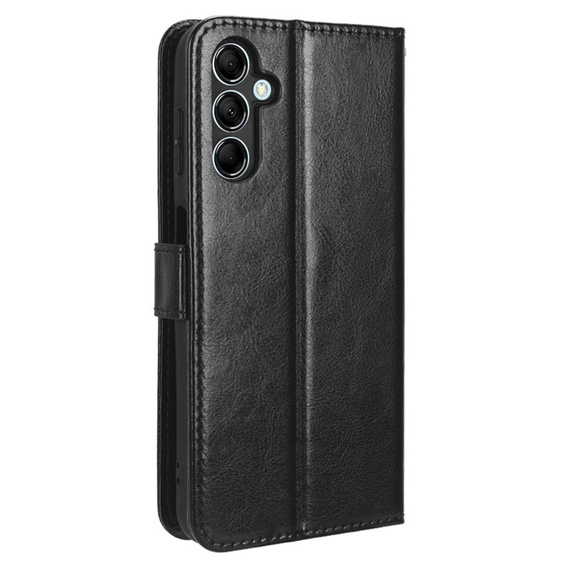 Klopové pouzdro pro Samsung Galaxy M34, Crazy Horse Wallet, černé