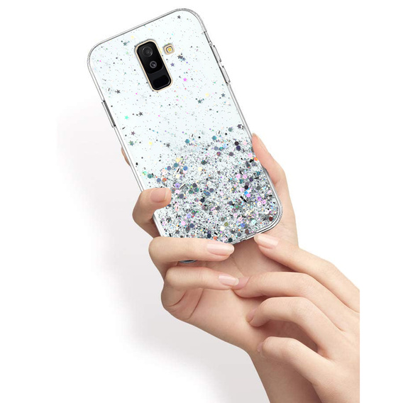 Pouzdro pro Samsung Galaxy A6 Plus 2018, Glittery, průhledné