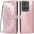 Klopové pouzdro pro Motorola Edge 50 Neo / Motorola ThinkPhone 25, Mandala, růžové rose gold