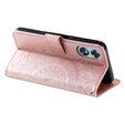 Klopové pouzdro pro Oppo A17, Mandala, růžové rose gold