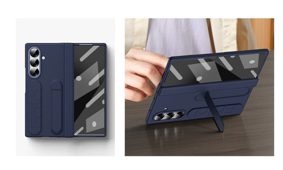 Etui do Samsung Galaxy Z Fold5 5G, z rączką, różowe