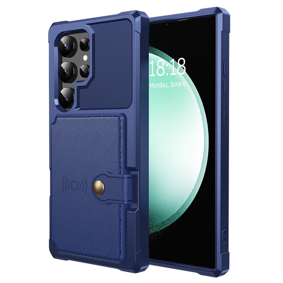 Pouzdro pro Samsung Galaxy S25 Ultra, Card Holder Kickstand, černé
