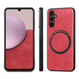 Pouzdro pro Samsung Galaxy A14 5G, Leather Hybrid MagSafe, červené