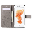 Klopové pouzdro pro iPhone 6/6S 4.7, Butterfly, šedé