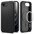 Pouzdro Spigen pro iPhone 16E, Liquid Air, černé + 9H tvrzené sklo