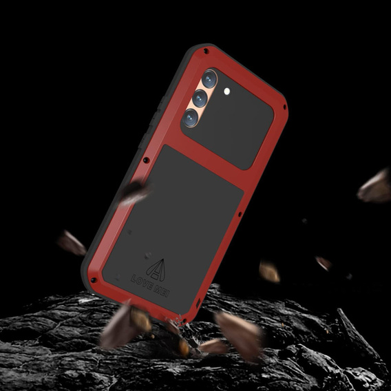 Pouzdro Love Mei pro Samsung Galaxy A34 5G, armored with glass, červené