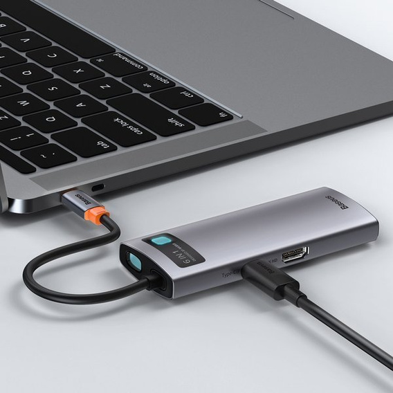 6-v-1 dokovací stanice USB-C Metal Gleam Series pro zařízení s USB-C