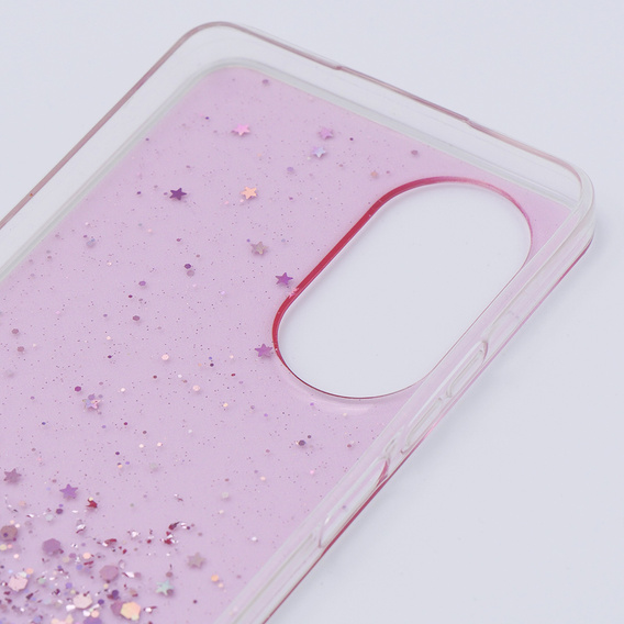 Pouzdro pro Oppo A58 4G, Glittery, růžové