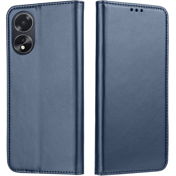 Klopové pouzdro pro Oppo A18 4G / A38 4G, Smart Magnetic, námořnicky modré + 9H sklo 