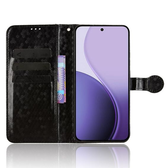 Klopové pouzdro pro Oppo Reno 14, Wallet Rhombus, černé