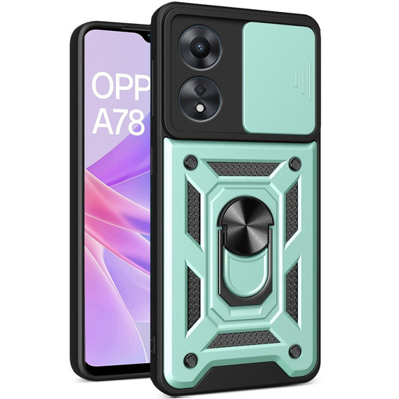 Pouzdro pro Oppo A78 5G, CamShield Slide, zelený