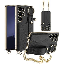 Pouzdro pro Samsung Galaxy S25 Ultra, GKK Leather, černé