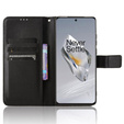Klopové pouzdro pro OnePlus 12 5G, Wallet Smart Magnet, černé