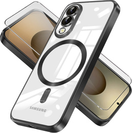 Pouzdro pro Samsung Galaxy S25 Edge, Electro MagSafe, černé + sklo na displej