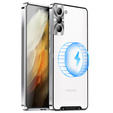 Ochranné pouzdro na fotoaparát pro Samsung Galaxy S21 FE 5G, CamShield MagSafe, průhledná / stříbrná