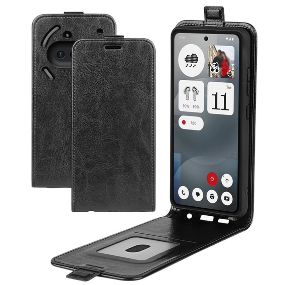 Klopové pouzdro pro Nothing Phone 3a, Flip, černé