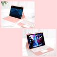 Pouzdro + klávesnice iPad Air 10.9 4 2020 / 5 2022, Touchpad, růžové rose gold