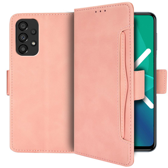 Klopové pouzdro pro Samsung Galaxy A13 4G, Card Slot, růžové