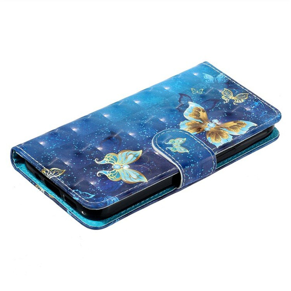 Klopové pouzdro pro Xiaomi Redmi 13C / Poco C65, Wallet, Butterflies modré