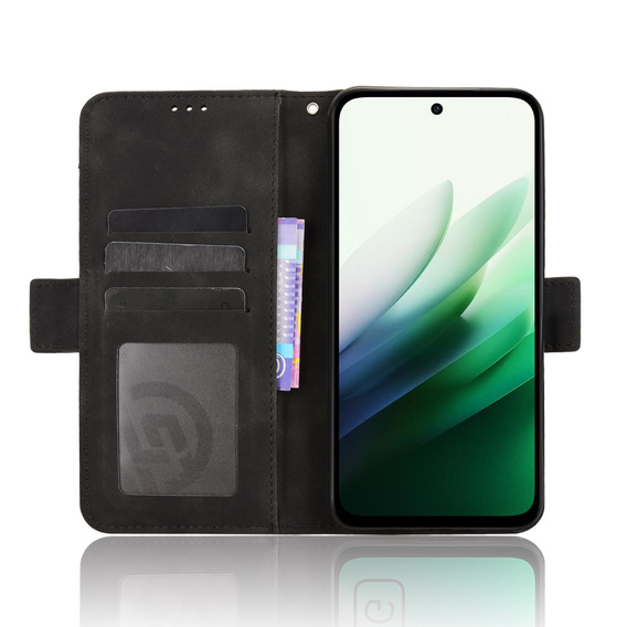 Klopové pouzdro pro Xiaomi Redmi 15 5G / 4G, slot na karty, peněženka, černé