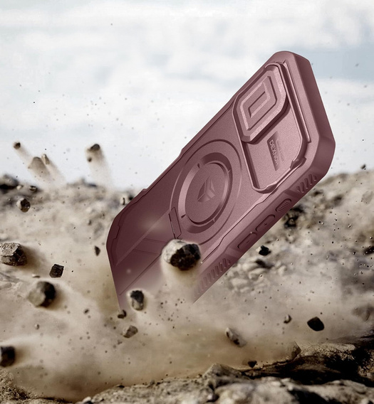 Pancéřové pouzdro Dexnor se stojánkem a spouští fotoaparátu, pro MagSafe pro iPhone 17