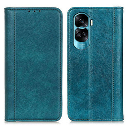 Pouzdro pro Honor 90 Lite 5G, Wallet Litchi Leather, zelené