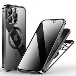 Pouzdro pro iPhone 15 Pro Max, Privacy Dual Glass, pro MagSafe, černé