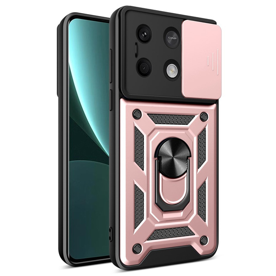 Pouzdro pro Xiaomi Redmi Note 13 5G, CamShield Slide, růžové