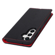 Klopové pouzdro pro Samsung Galaxy A25 5G, Litchi Skin Grain, černé