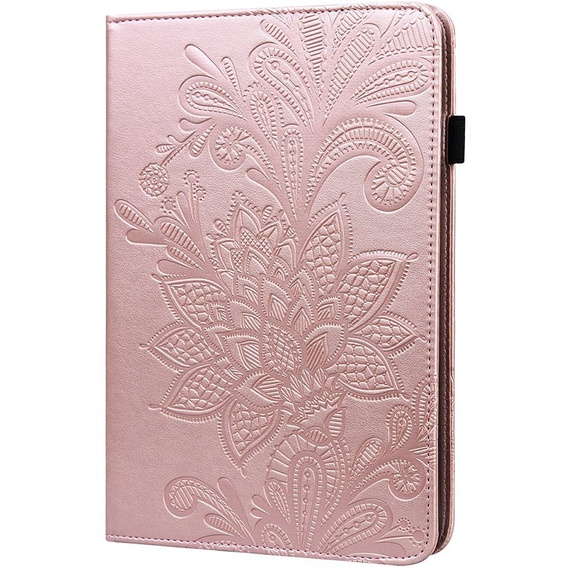 Pouzdro s klopou pro Samsung Galaxy Tab S7, flower, modré
