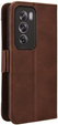 Klopové pouzdro pro Oppo Reno 12 Pro, Card Slot, hnědé