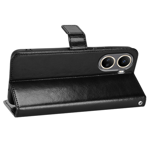Klopové pouzdro pro Huawei Nova 10 SE, Crazy Horse Wallet, černé