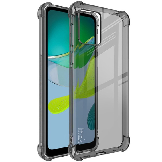 IMAK pouzdro pro Motorola Moto E13, Dropproof, transparentní / černé