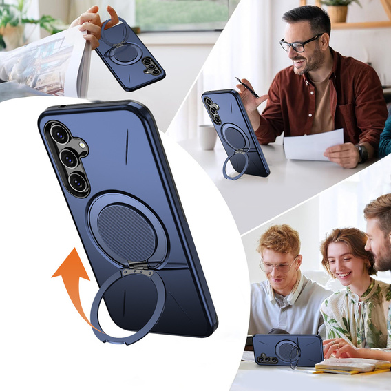 Pouzdro s podstavcem MagSafe pro Samsung Galaxy A57 5G, modré